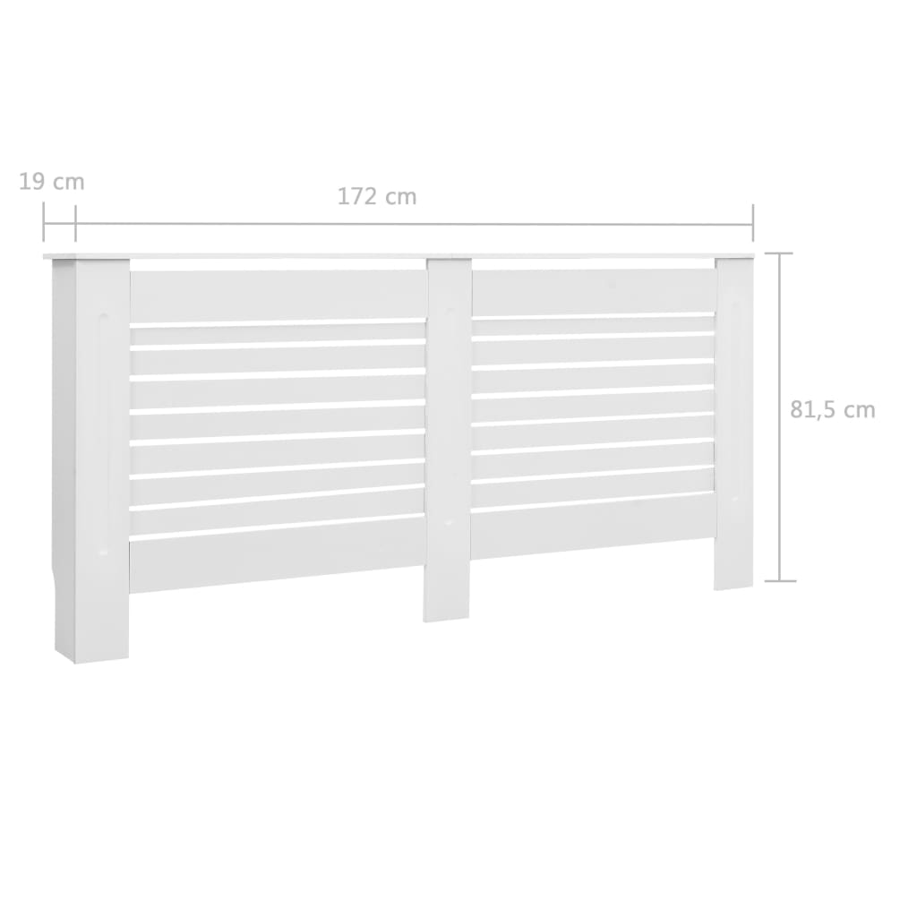 Măști de calorifer, 2 buc., alb, 172 x 19 x 81,5 cm, MDF