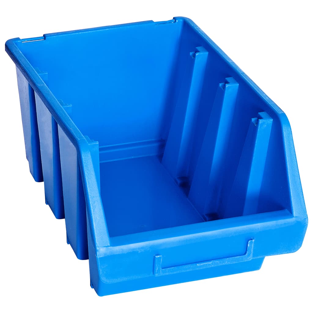 Cutii de depozitare stivuibile, 20 buc., albastru, plastic