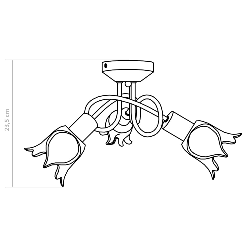 Lustră, abajururi de sticlă transparentă, 3 becuri E14, lalea