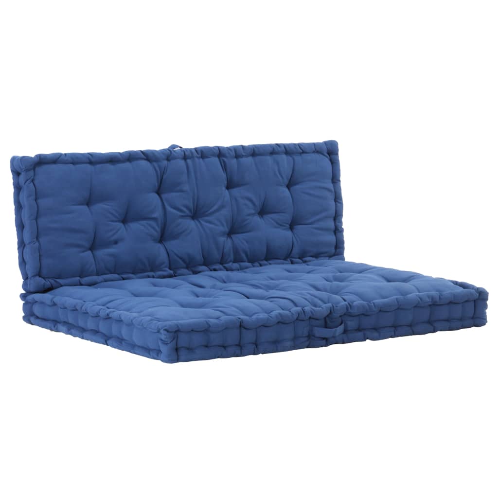 Perne pentru canapea din paleți, 2 buc., bleu, bumbac