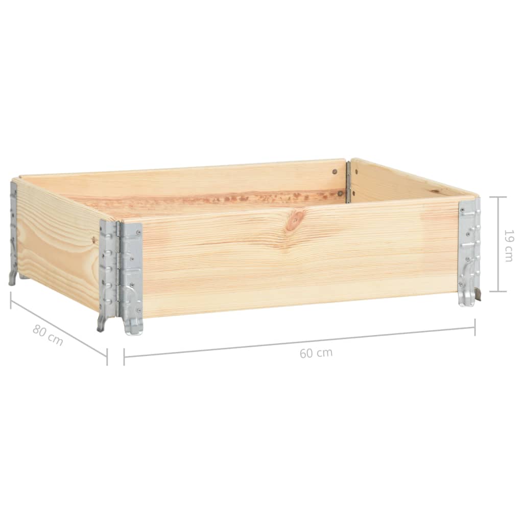 Ramă pentru paleți, 60 x 80 cm, lemn masiv de pin