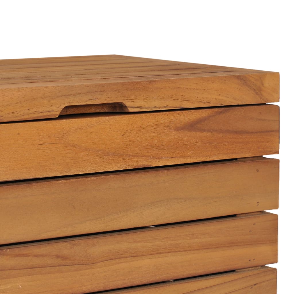 Coș de rufe, 40 x 30 x 45 cm, lemn masiv de tec