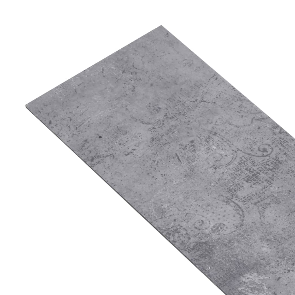 Plăci de pardoseală autoadezive, gri ciment, 5,02 m², PVC, 2 mm