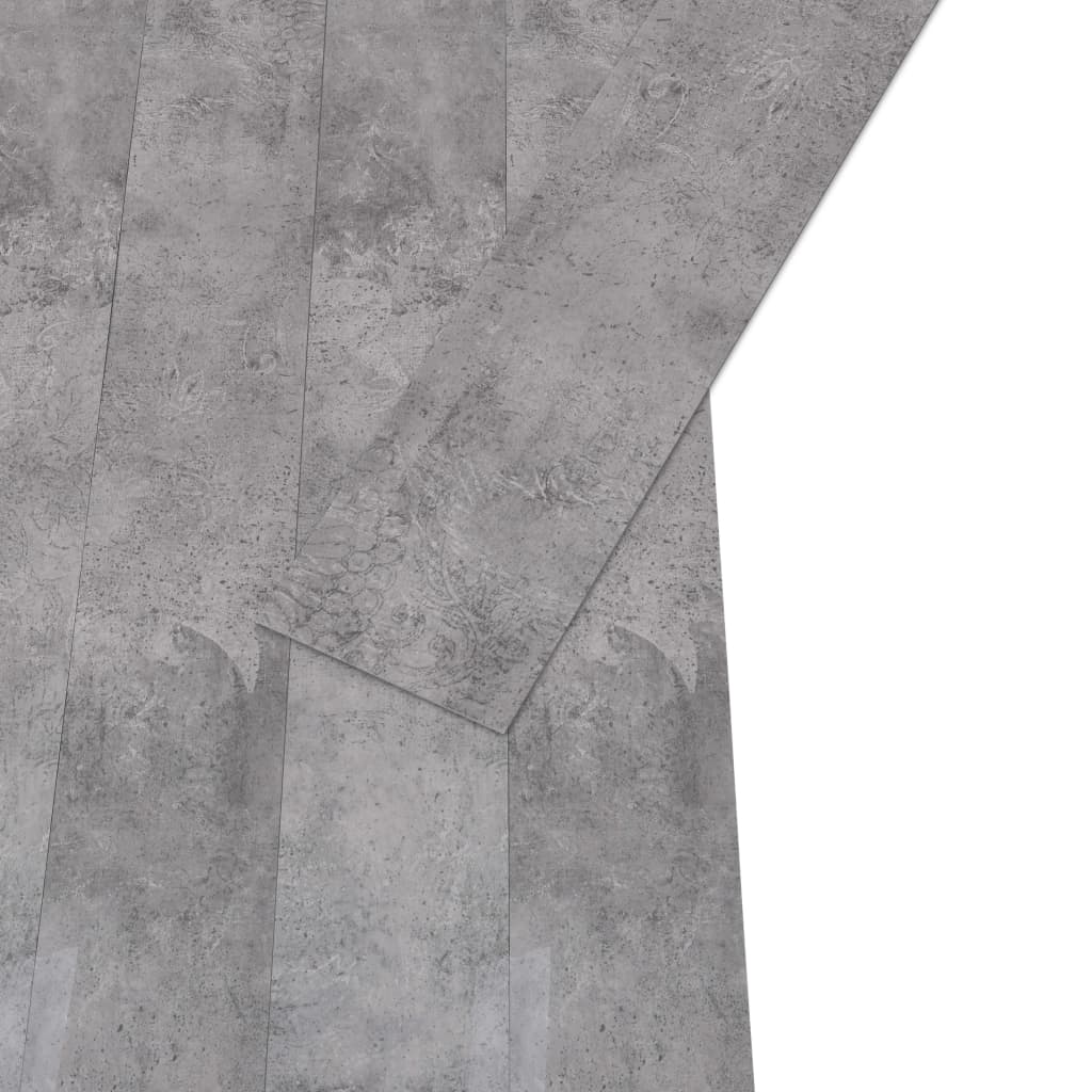 Plăci de pardoseală autoadezive, maro ciment, 5,02 m², PVC, 2 mm
