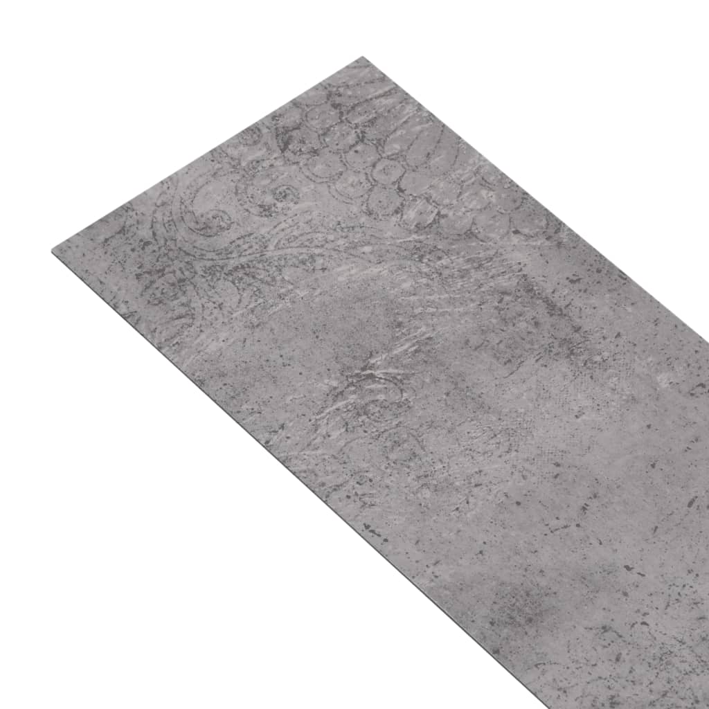 Plăci de pardoseală autoadezive, maro ciment, 5,02 m², PVC, 2 mm