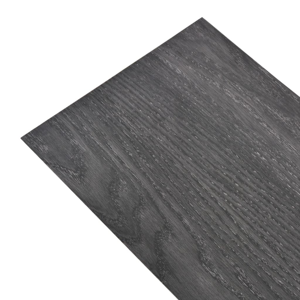Plăci de pardoseală, negru, 4,46 m², PVC, 3 mm