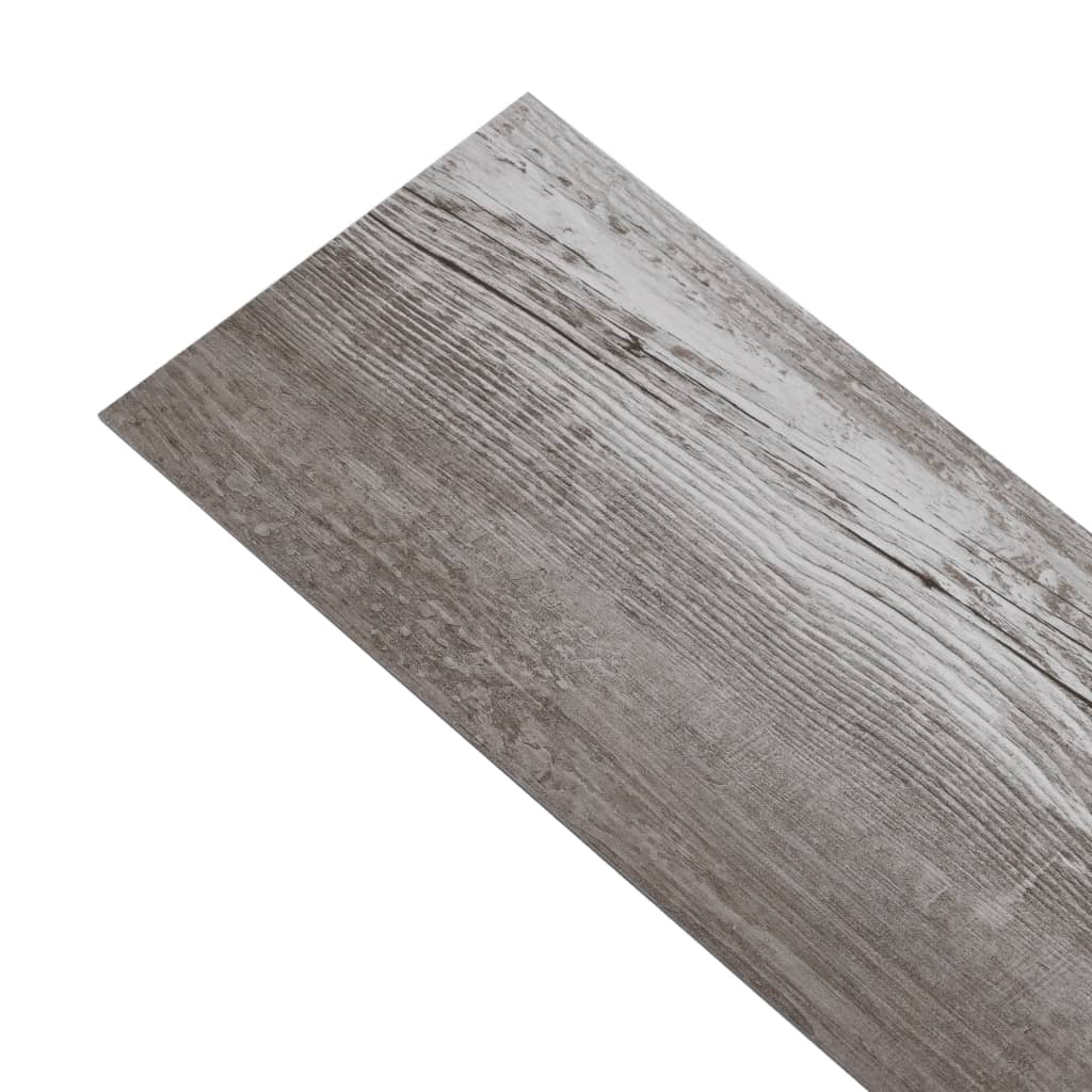 Plăci de pardoseală, maro lemn mat, 5,26 m², PVC, 2 mm