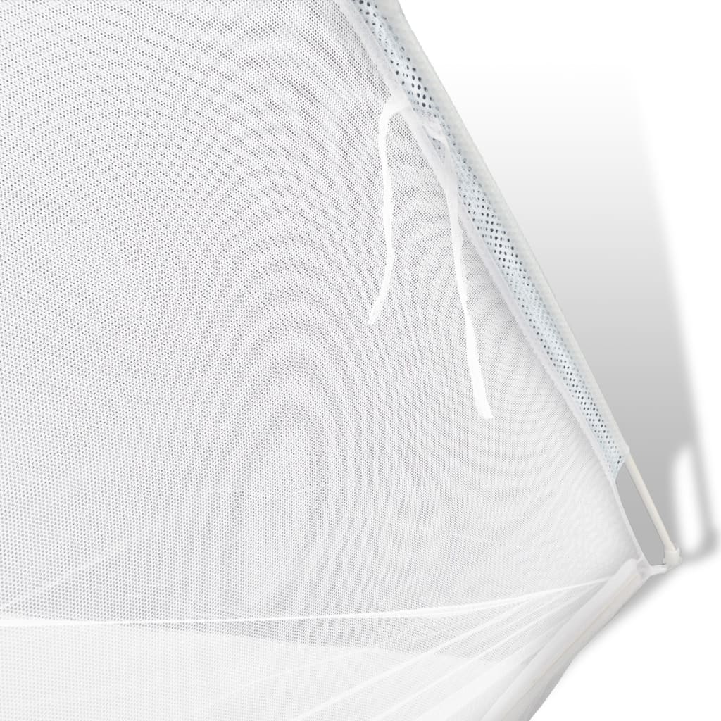 Cort camping, alb, 200x150x145 cm, fibră de sticlă