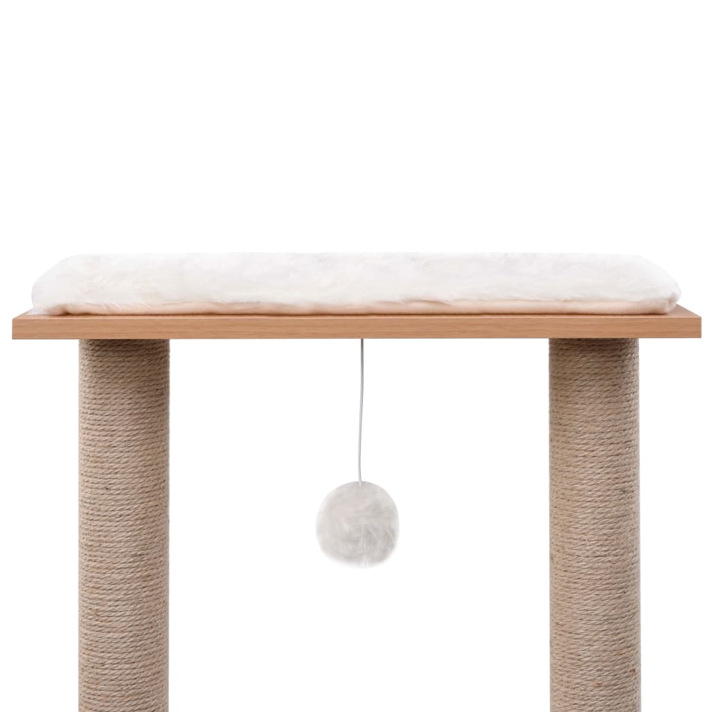 Ansamblu pentru pisici, covoraș de zgâriere din sisal, 129 cm