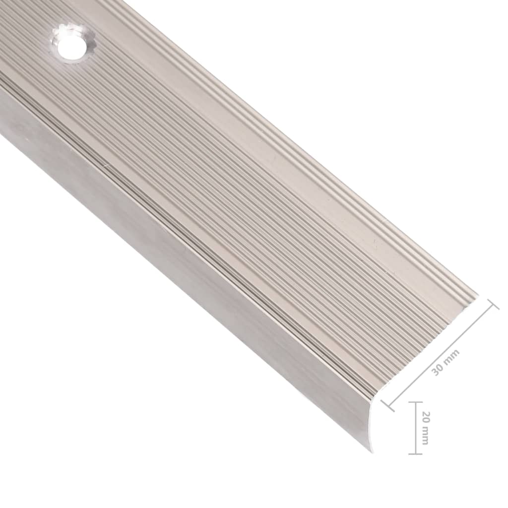 Profile trepte în formă de L, 5 buc. șampanie 90 cm aluminiu