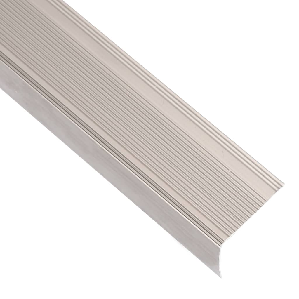 Profile trepte în formă de L, 5 buc, șampanie, 100 cm, aluminiu