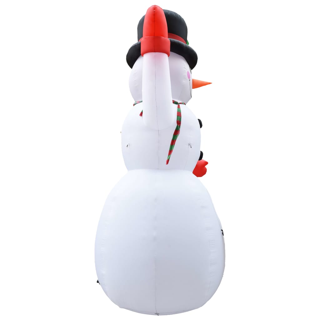 Om de zăpadă gonflabil pentru Crăciun cu LED, IP44, 600 cm, XXL