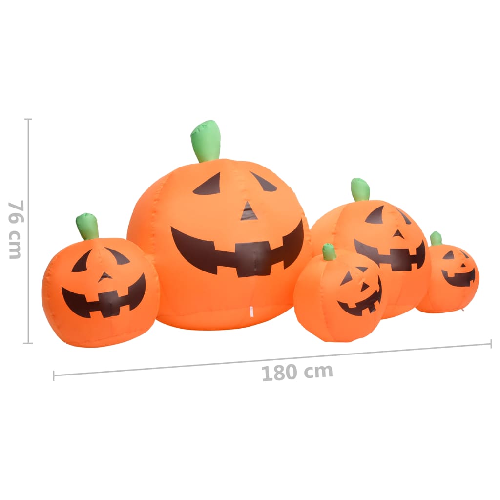 Familie de dovleci gonflabili de Halloween cu LED, 1,8 m