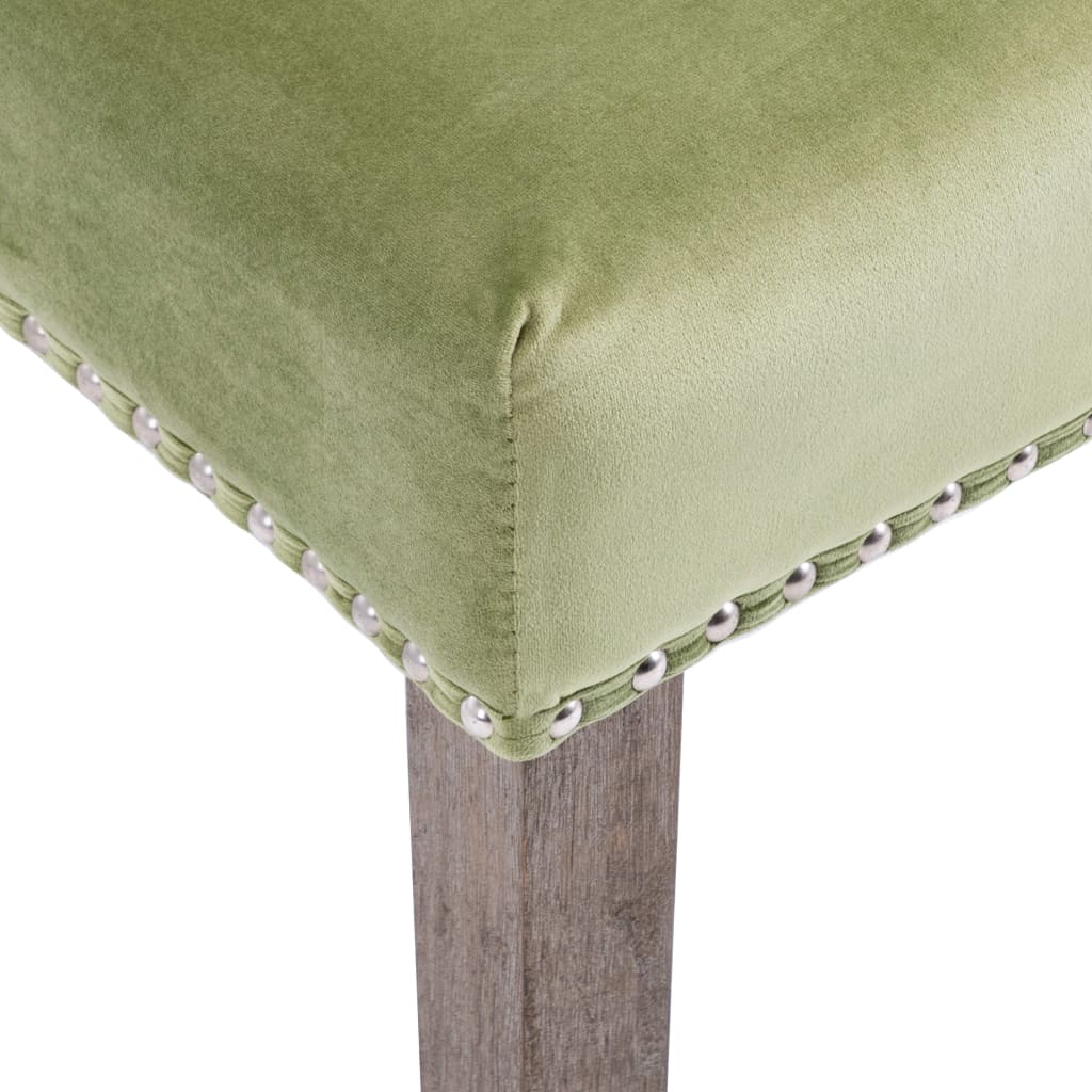 Scaun de sufragerie, verde deschis, catifea