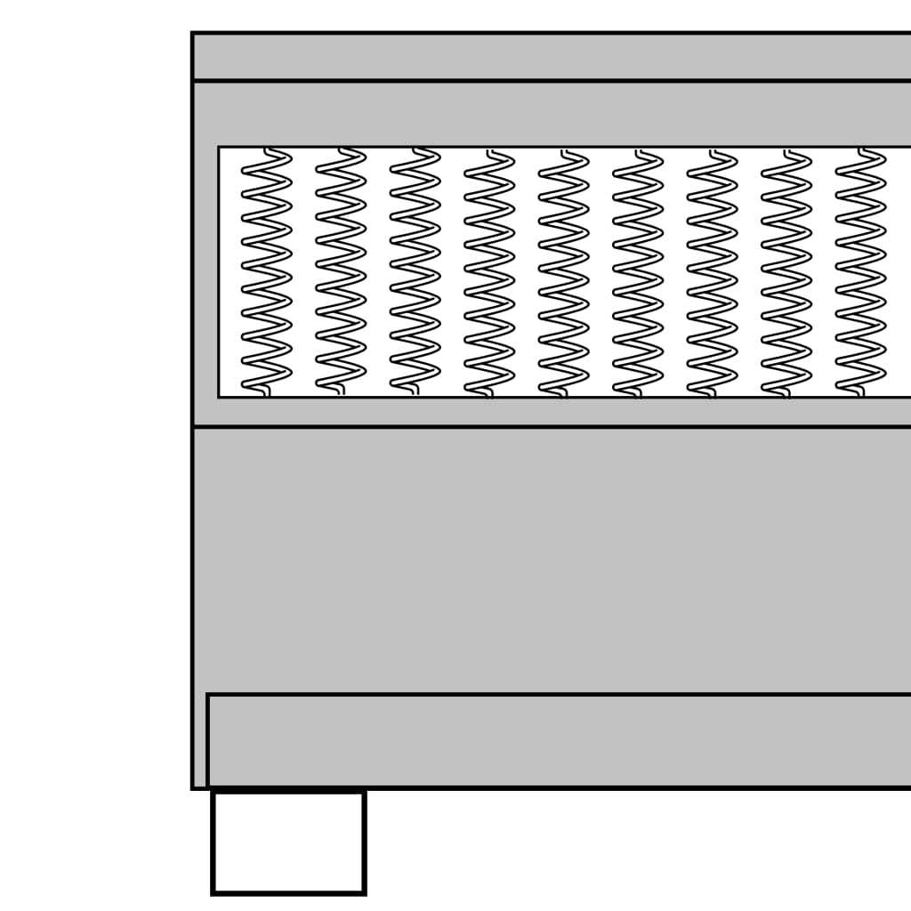 Pat continental, material textil, gri închis, 140x200 cm