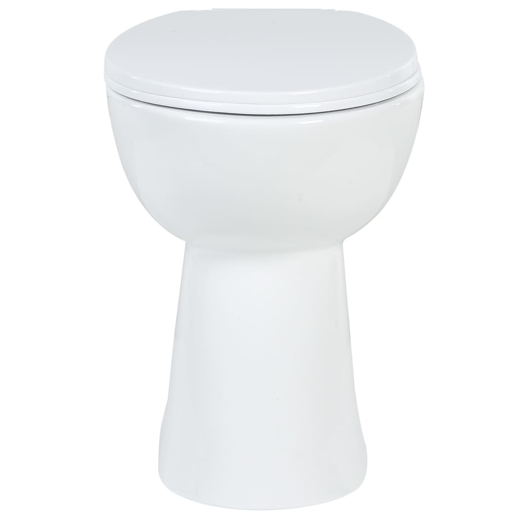 Vas WC fără ramă, închidere silențioasă, + 7 cm, alb, ceramică