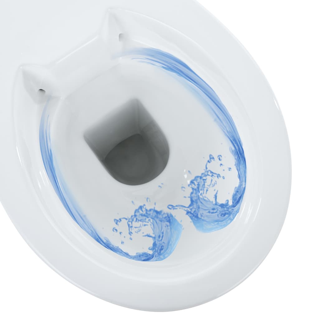 Vas WC fără ramă, închidere silențioasă, + 7 cm, alb, ceramică
