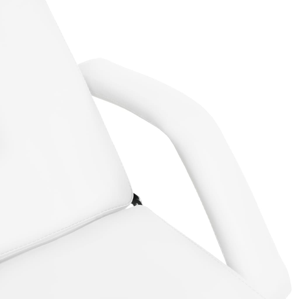 Masă de masaj, alb, 180 x 62 x (87-112) cm