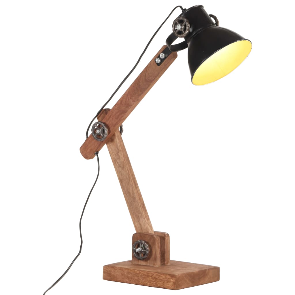 Lampă de birou industrială, negru mat, 58x18x90 cm, E27, rotund