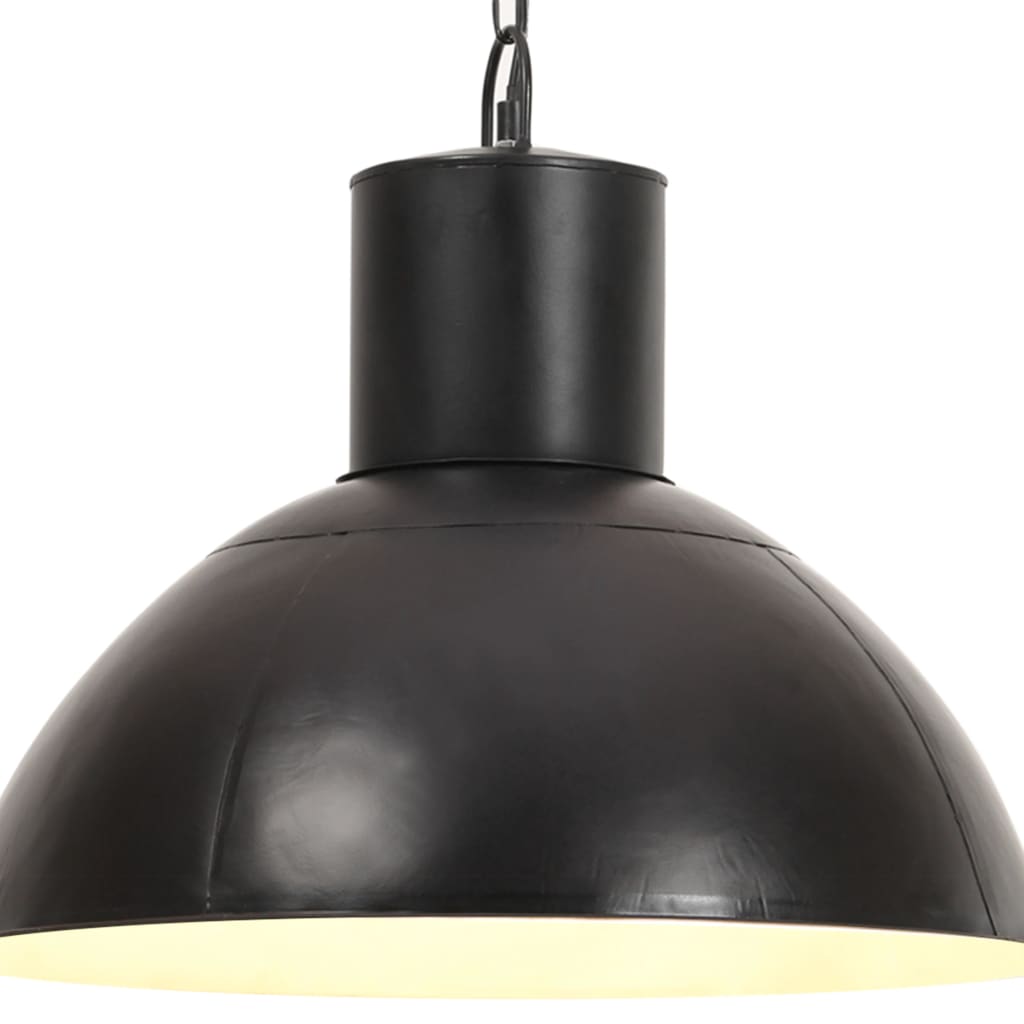 Lampă suspendată, 25 W, negru stins, rotund, 48 cm, E27