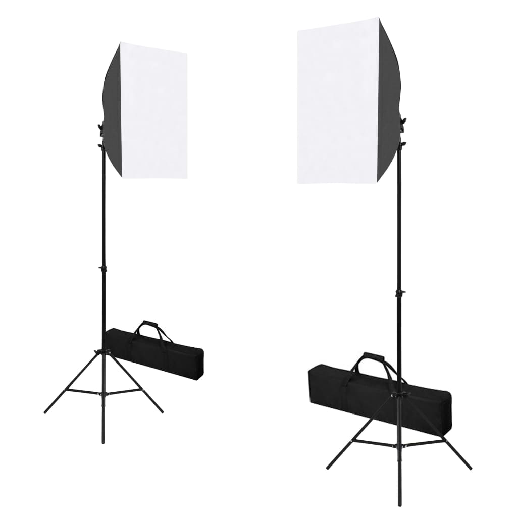 Kit studio foto cu lumini softbox și fundal