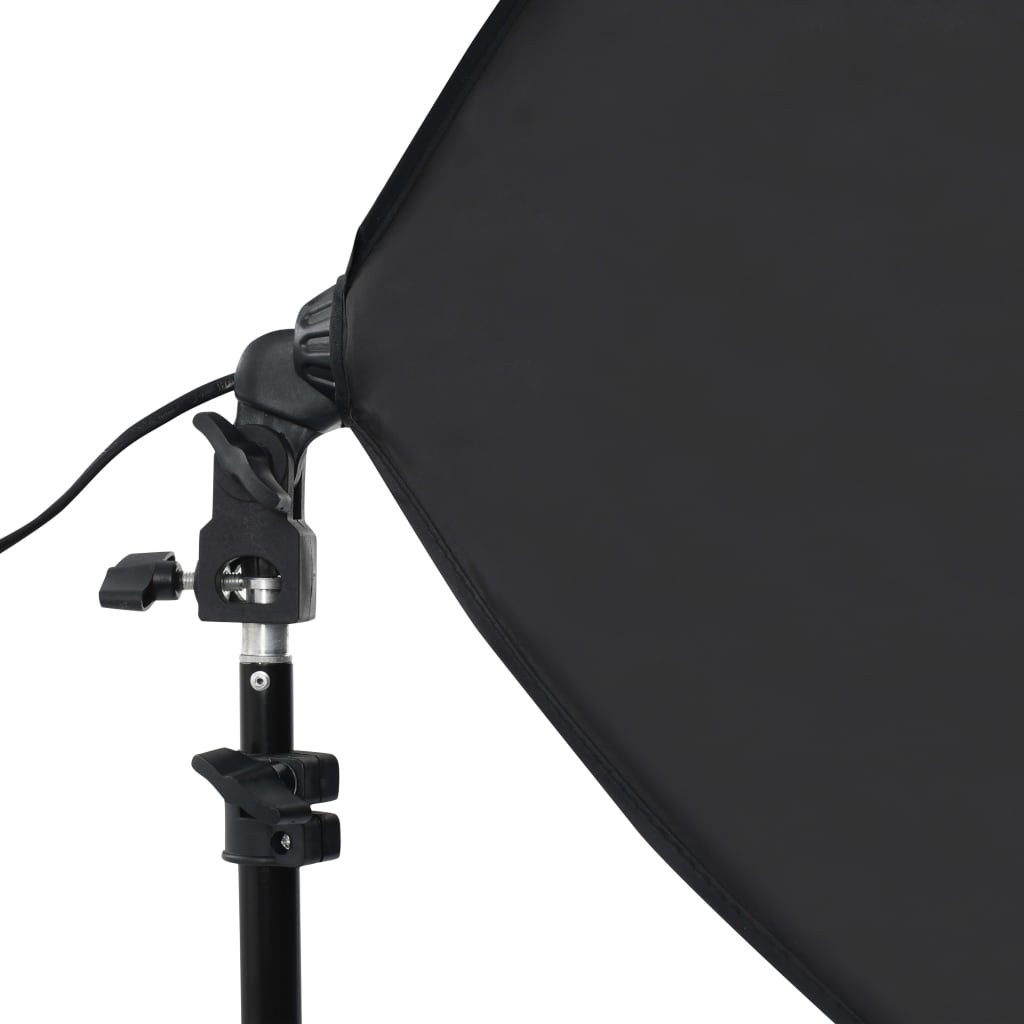 Kit studio foto cu lumini softbox și fundal