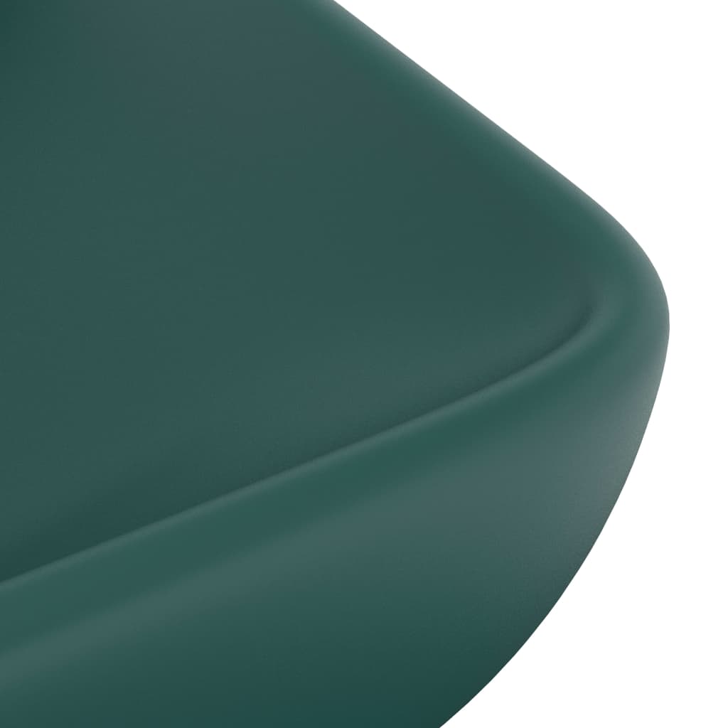 Chiuvetă dreptunghiulară de lux verde închis 71x38 cm ceramică