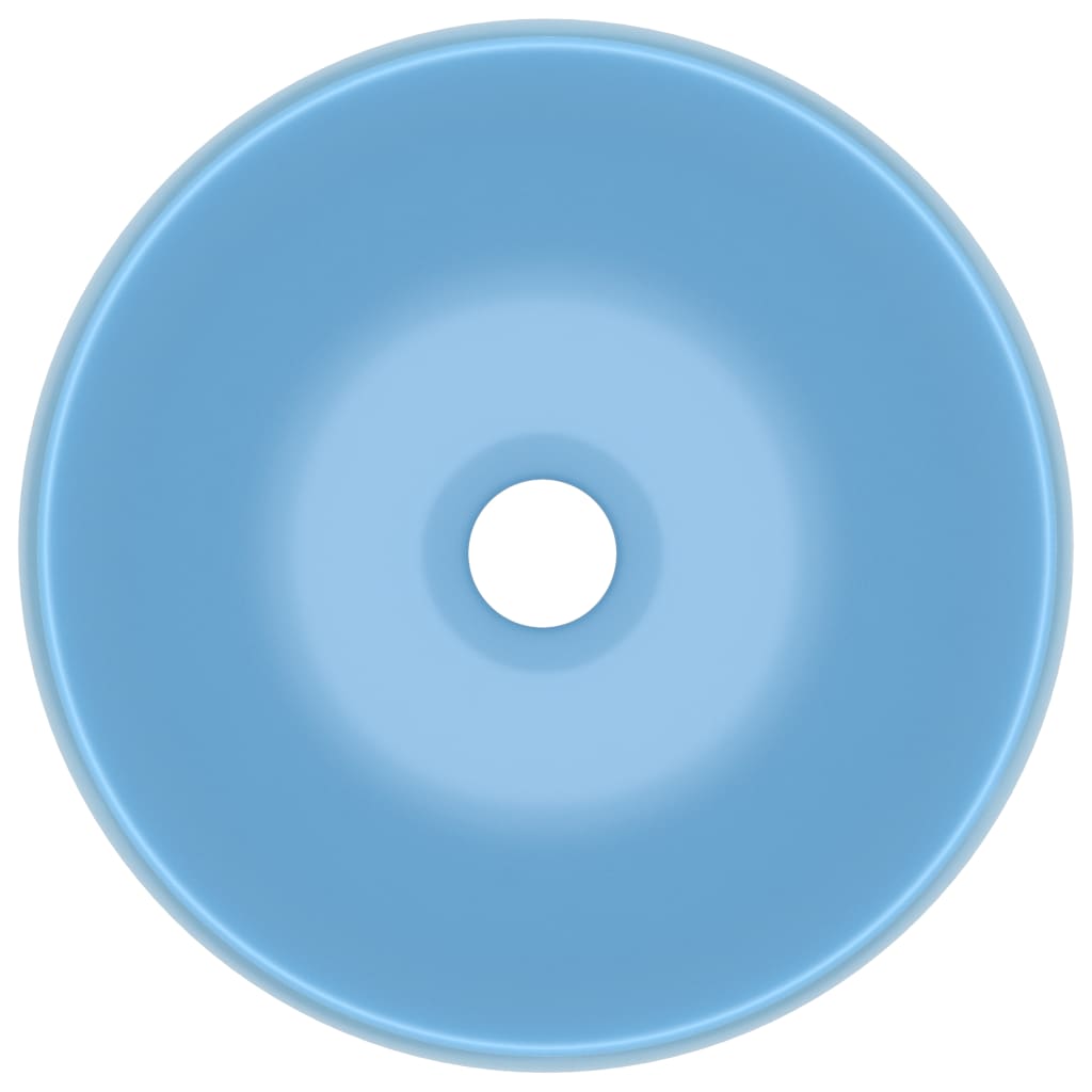Chiuvetă baie lux albastru deschis mat 40x15 cm ceramică rotund