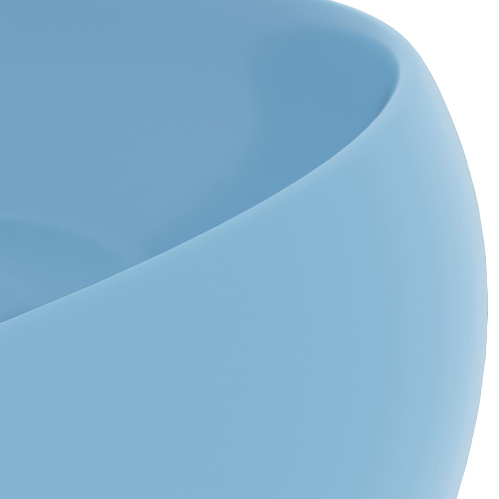 Chiuvetă baie lux albastru deschis mat 40x15 cm ceramică rotund