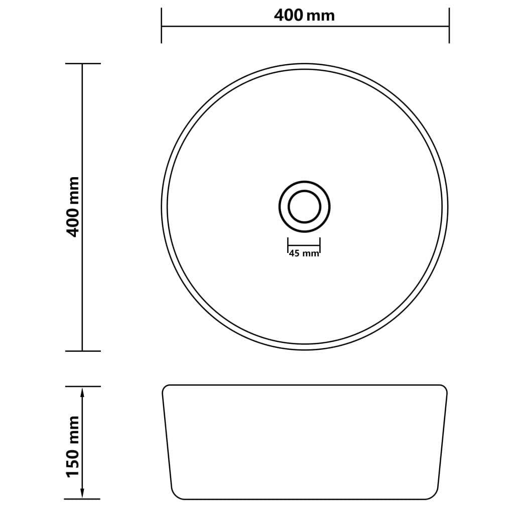 Chiuvetă baie lux albastru deschis mat 40x15 cm ceramică rotund