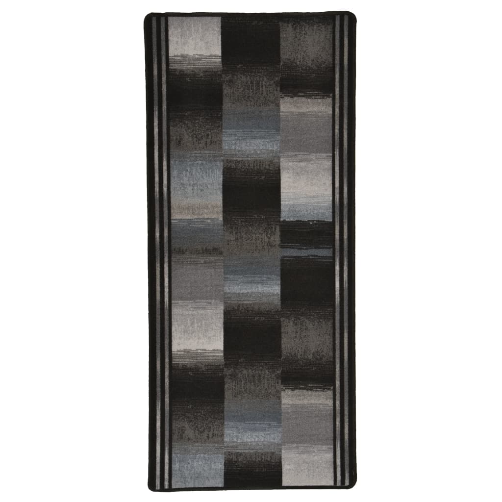 Covor traversă, suport gel, negru, 67 x 200 cm