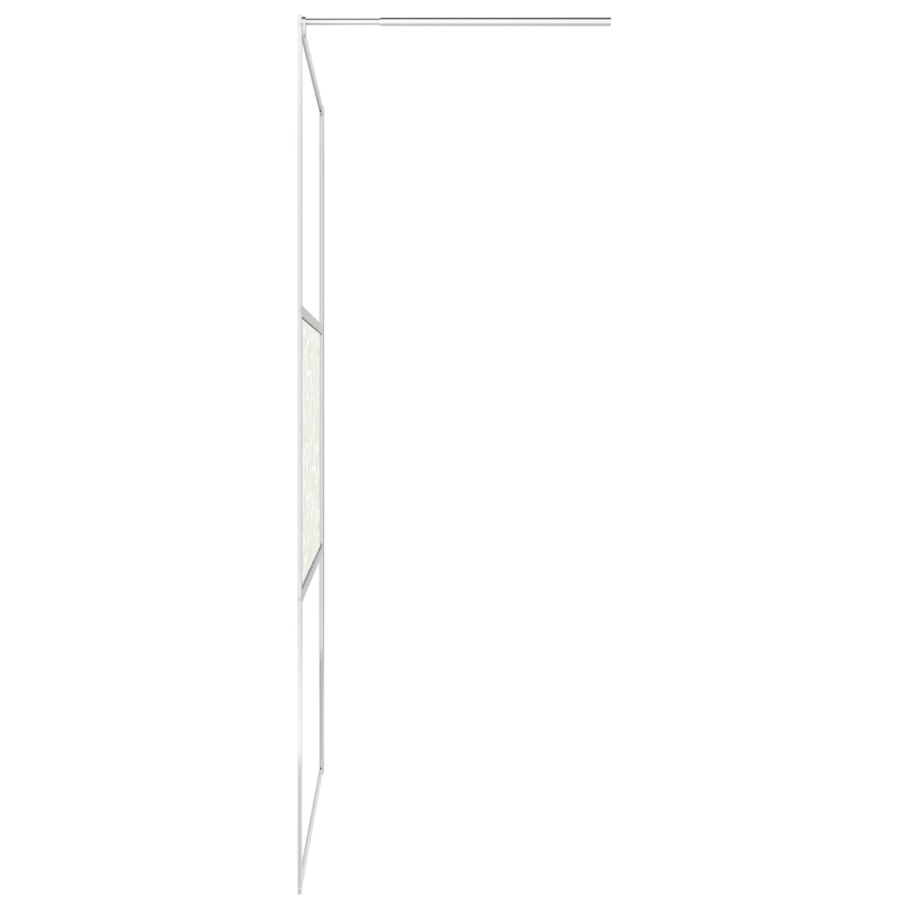 Paravan de duș walk-in, 115 x 195 cm, sticlă ESG, model piatră
