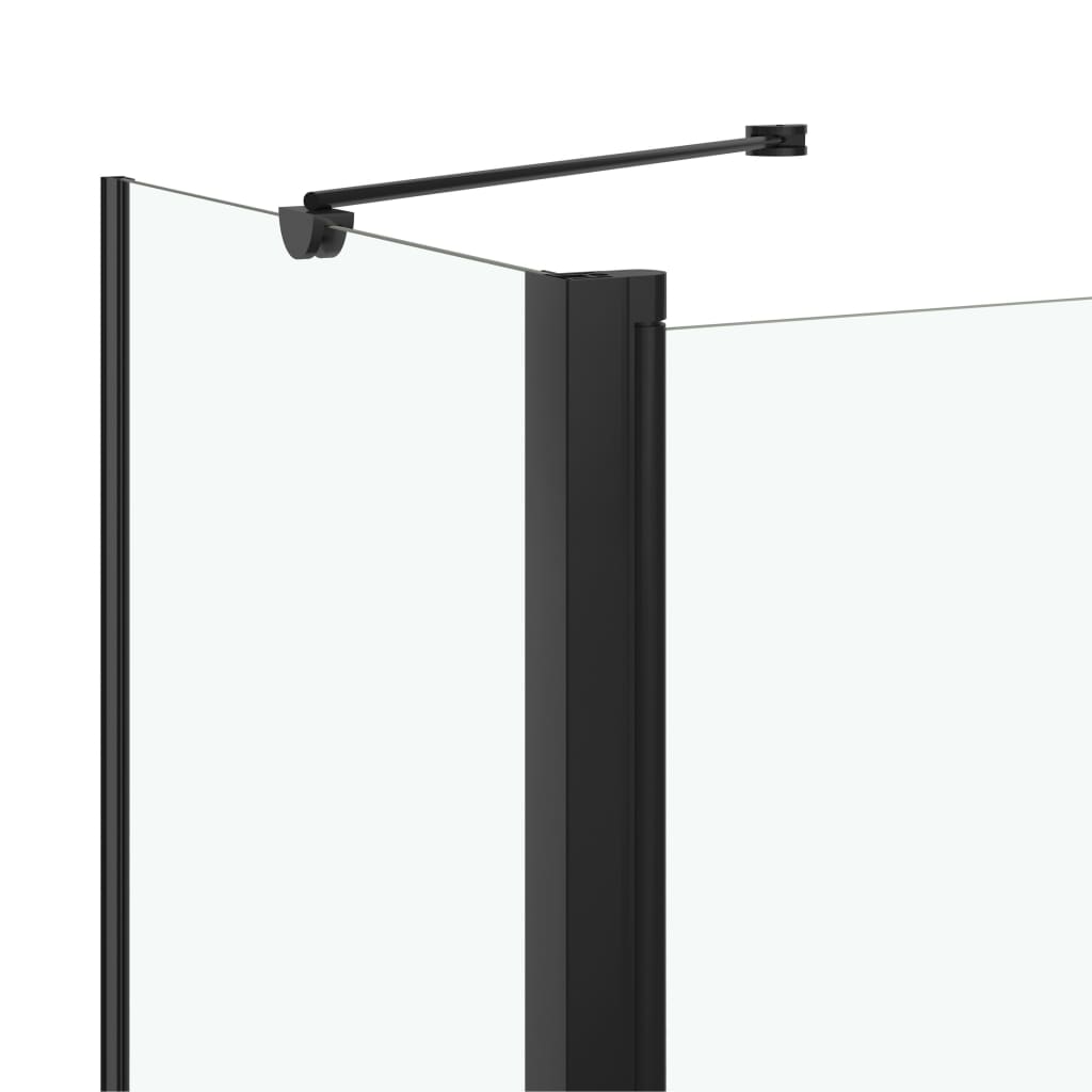 Cabină de duș dublu-pliabilă, 120 x 68 x 130 cm, negru