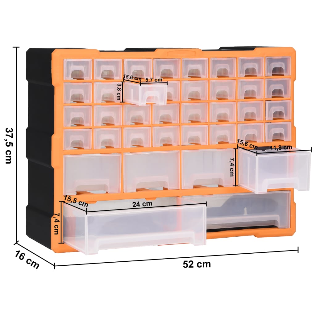 Organizator cu 40 de sertare, 52 x 16 x 37,5 cm