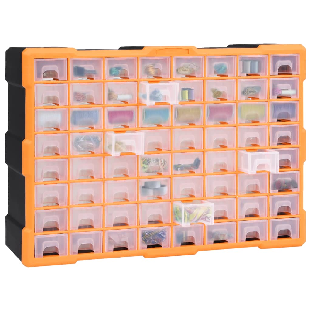 Organizator cu 64 de sertare, 52 x 16 x 37,5 cm