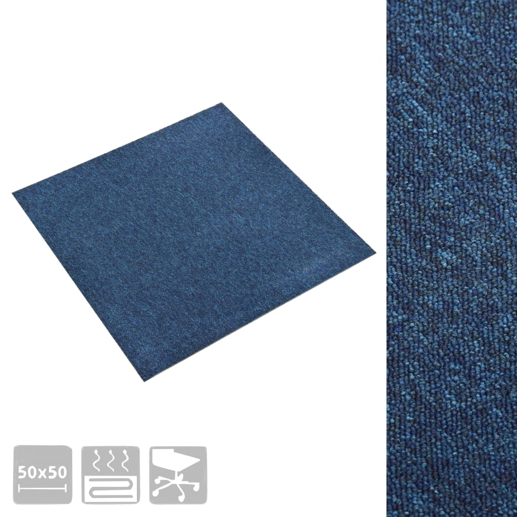 Plăci de pardoseală, 20 buc., albastru închis, 50 x 50 cm, 5 m²