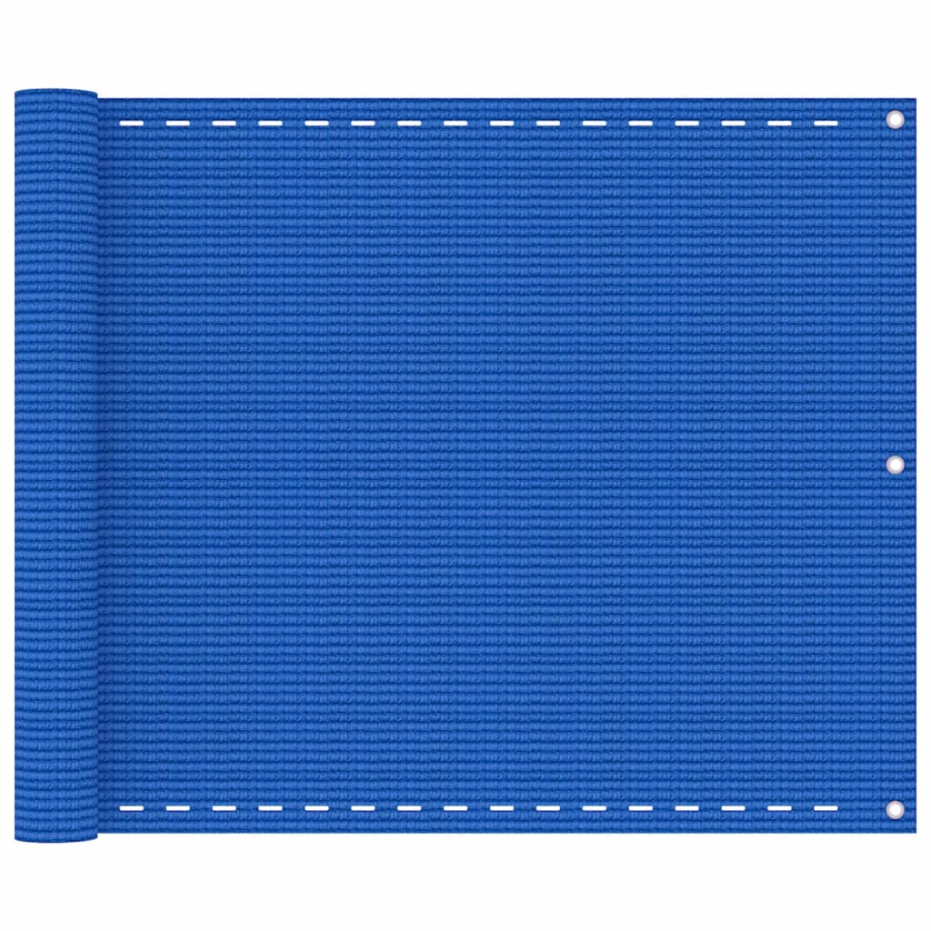 Paravan pentru balcon, albastru, 75x600 cm, HDPE