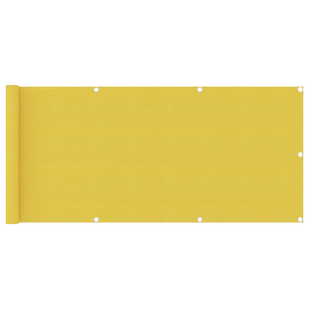Paravan de balcon, galben, 75 x 300 cm, HDPE