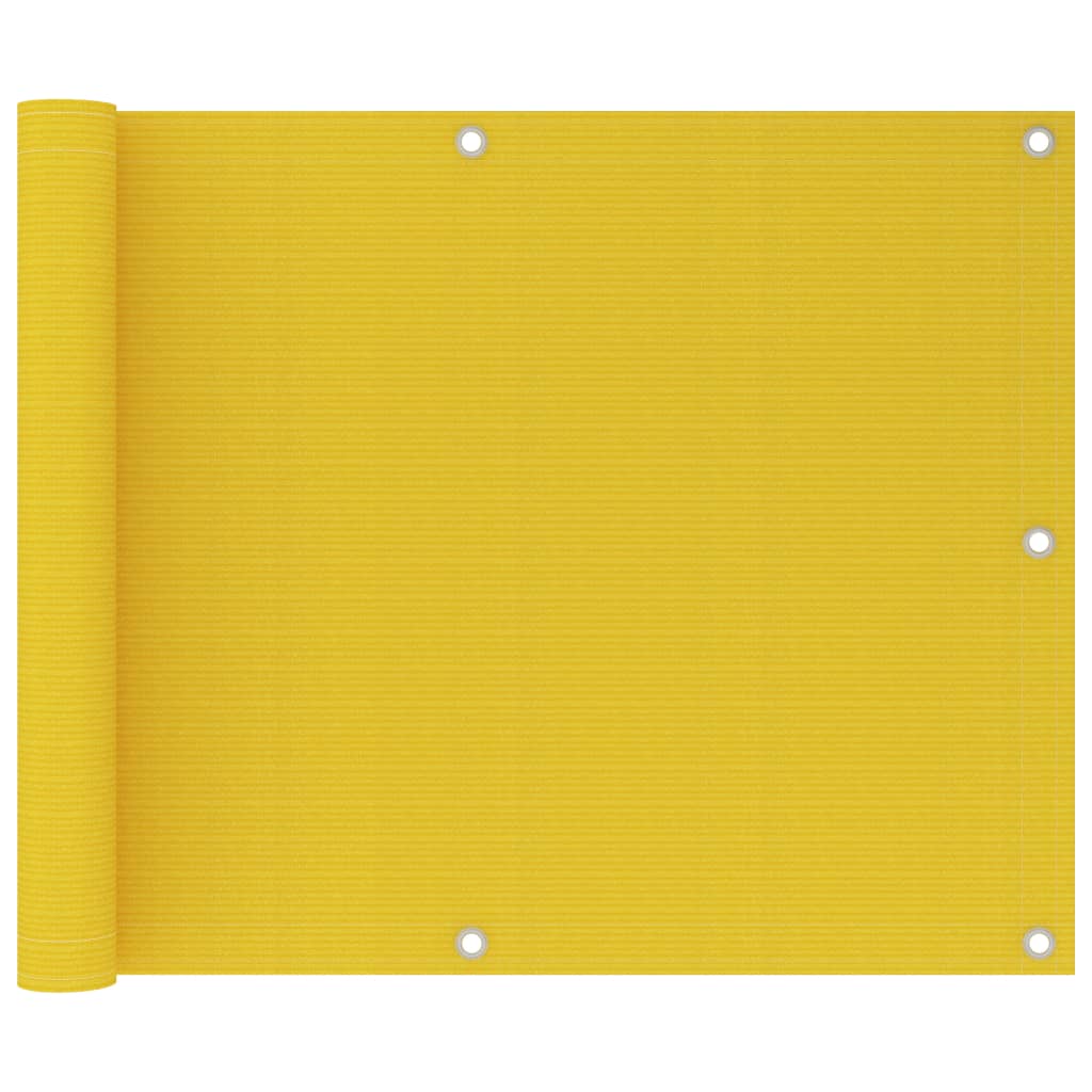 Paravan pentru balcon, galben, 75 x 600 cm, HDPE