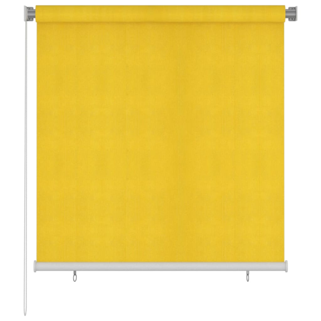 Jaluzea tip rulou de exterior, galben, 140x140 cm, HDPE