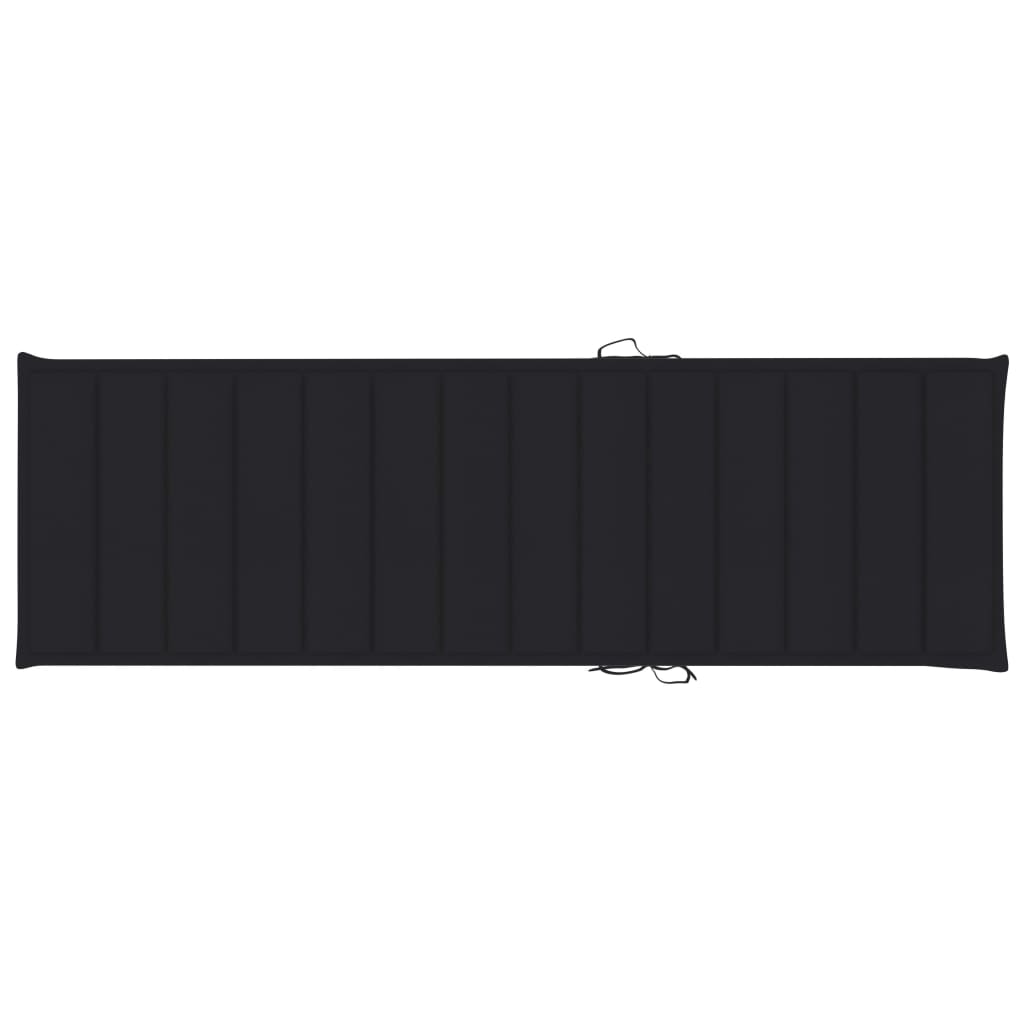 Pernă de șezlong, negru, 200 x 60 x 4 cm, material textil