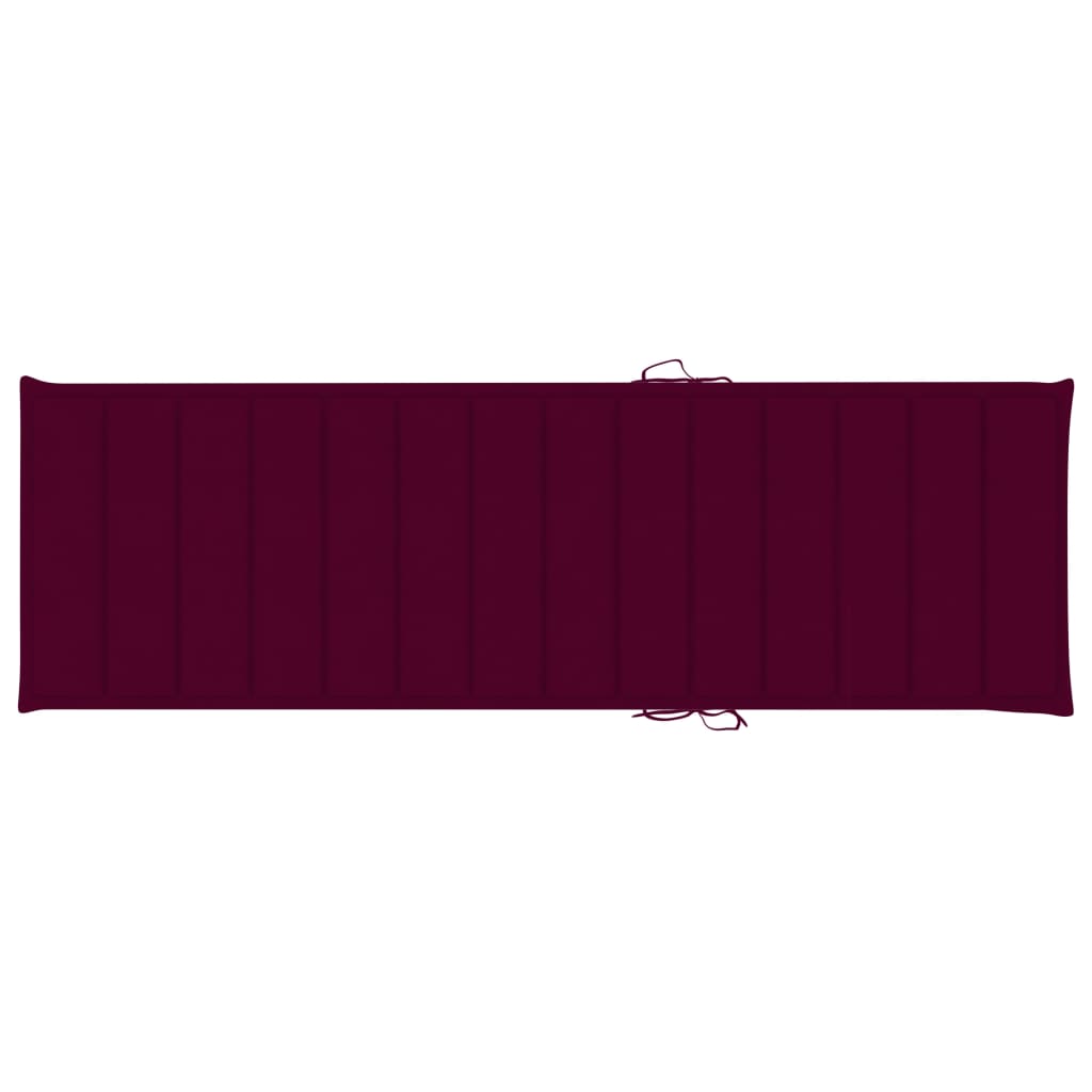 Pernă de șezlong, roșu vin, 200 x 60 x 4 cm, material textil