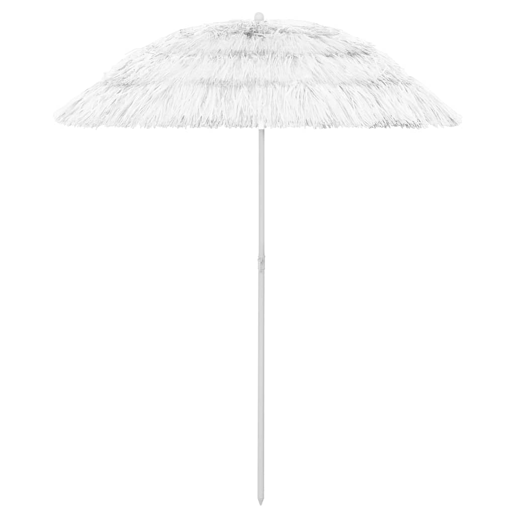 Umbrelă de plajă Hawaii, alb, 180 cm