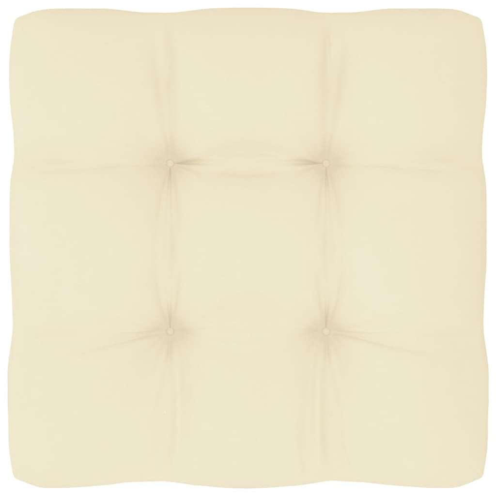 Pernă pentru canapea din paleți, crem, 80 x 80 x 10 cm