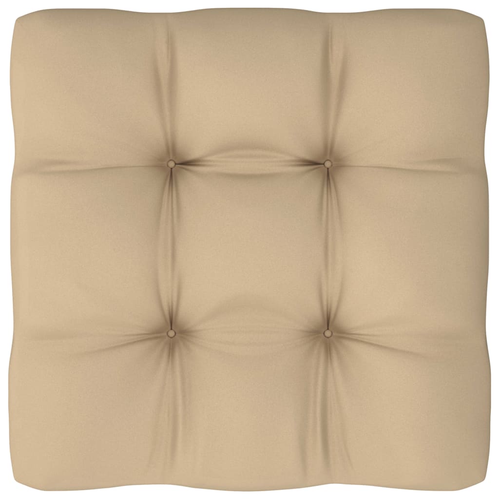 Pernă pentru canapea din paleți, bej, 80 x 80 x 12 cm