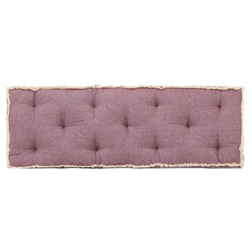 Pernă pentru canapea paleți, roșu burgundia, 120x40x7 cm