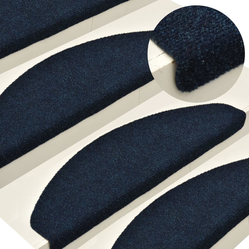 Covorașe scări autoadezive, 5 buc., bleumarin, 65x21x4 cm