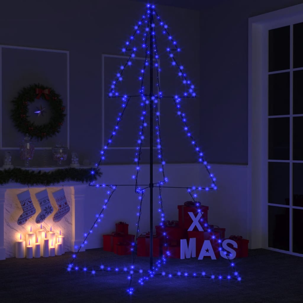 Brad Crăciun conic 240 LED-uri, 118x180 cm, interior & exterior