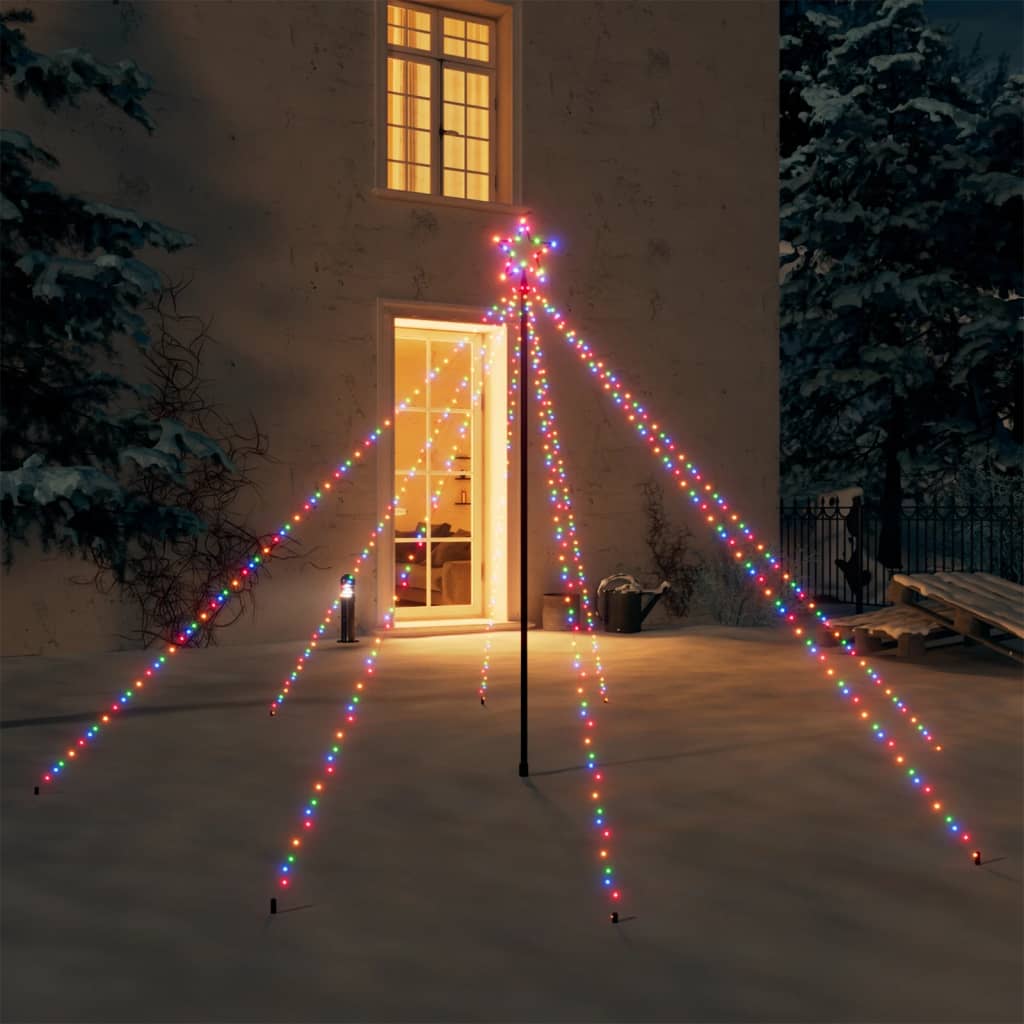 Cascadă lumini pentru brad de Crăciun 400 LED-uri colorat 2,5 m