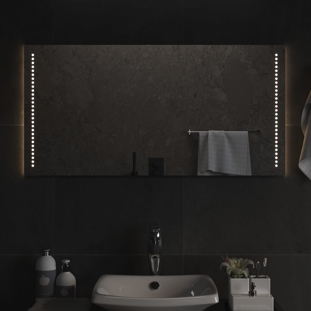 Oglindă de baie cu LED, 100x50 cm